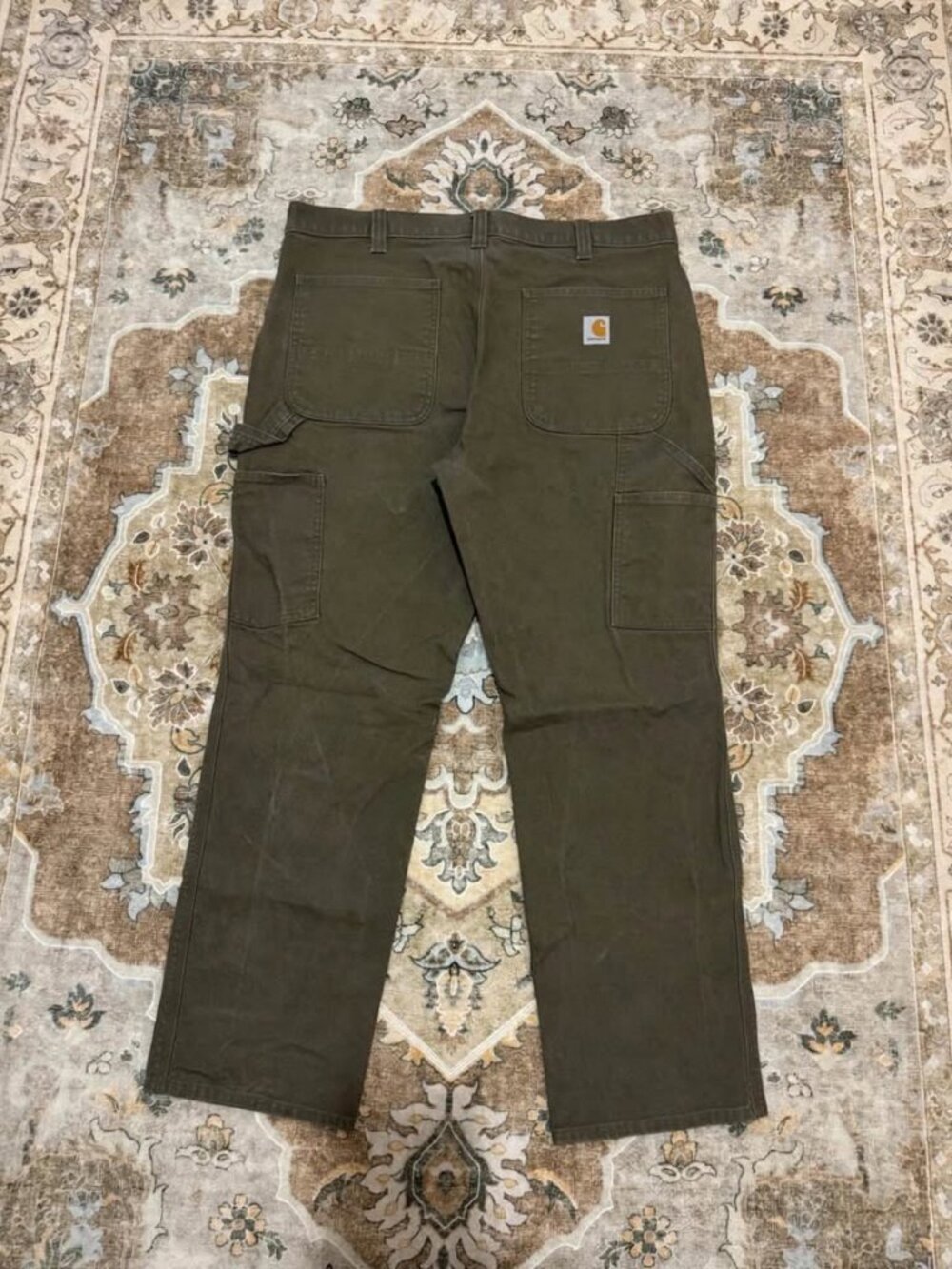 Carhartt Men's Relaxed Fit Green Work Pants (36x30)